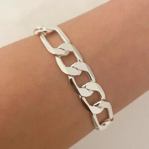 Polished Silver Chain Link Bracelet - Sleek Women's Bracelet
